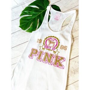 VS Pink rare Y2K bling tank top sz L